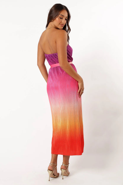 Lisse Midi Dress Orchid Orange