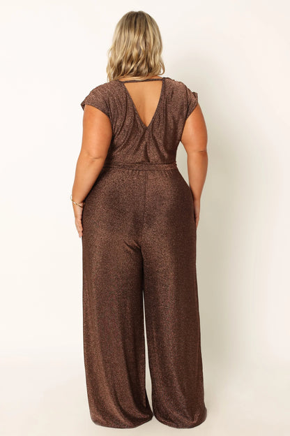 Nora Wide Leg Jumpsuit Chocolate
