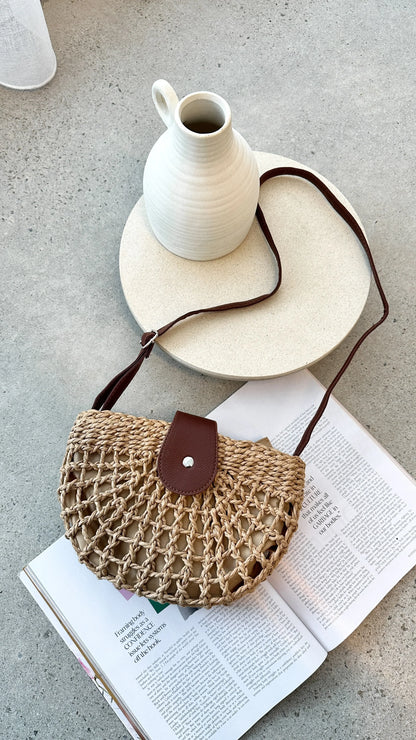 Marielle Half Moon Bag Straw