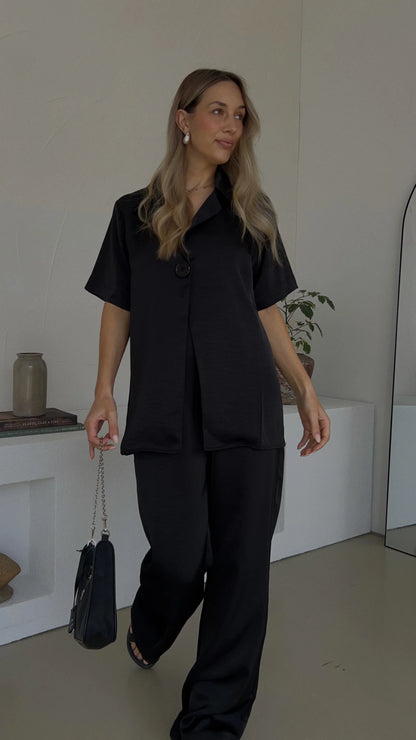 Imogen Button Shirt Black