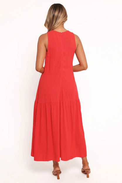 Almudena Midi Dress Red