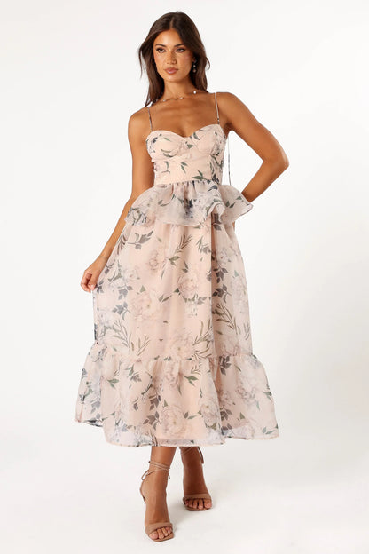 Kennie Midi Dress Pink Floral