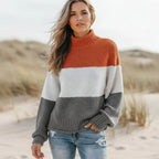 Oversized Striped Boho Knit Sweater
