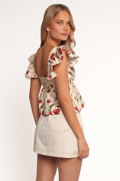 Lyric Ruffle Top Mon Cheri
