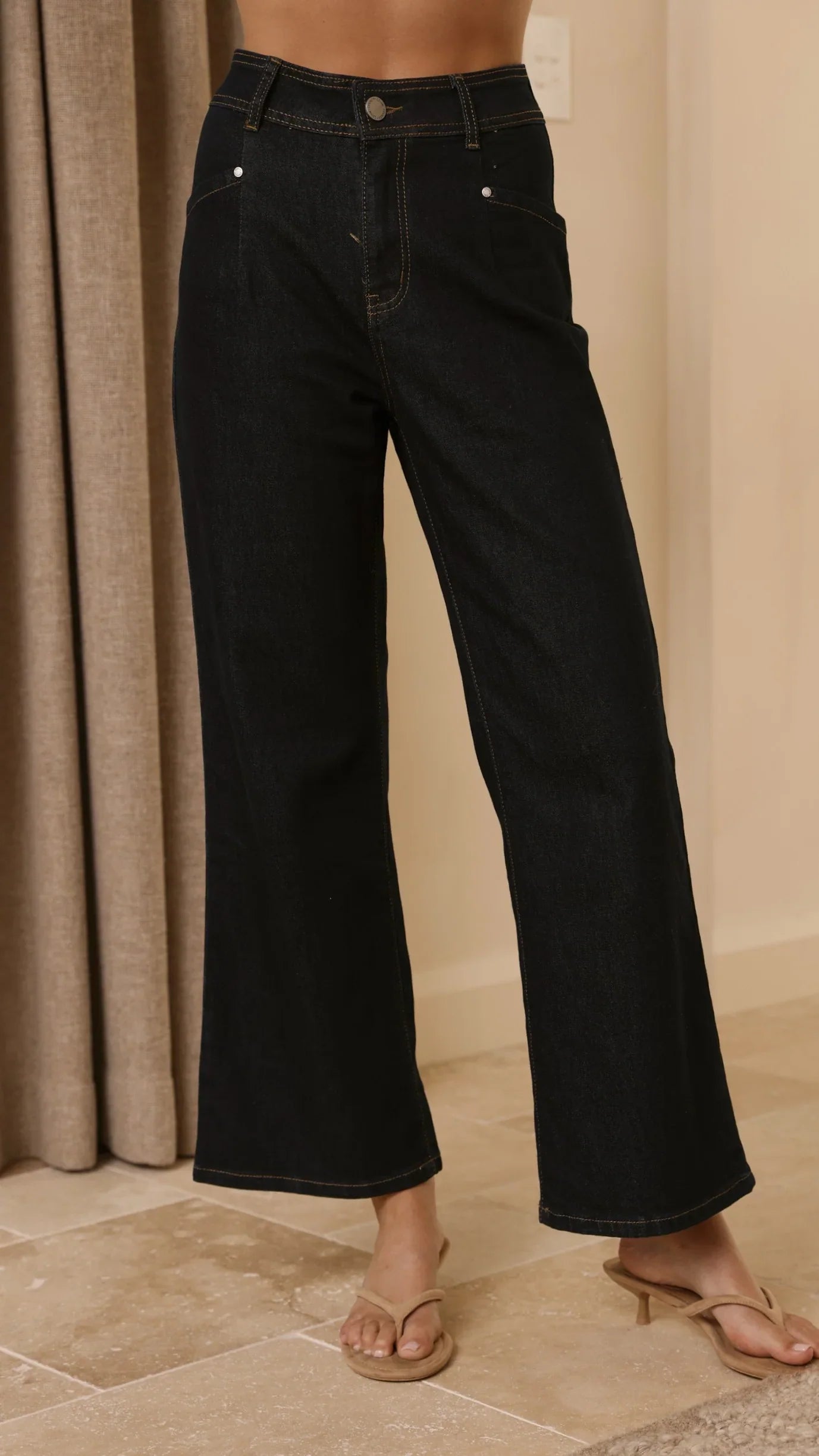 Zayleigh Straight Leg Jeans Dark Denim