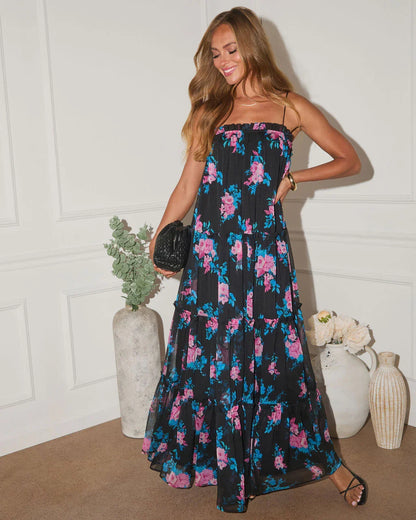 Boho Spritz Mesh Maxi Dress