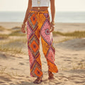 Boho Golden Sunset Wide Leg Palazzo Pants