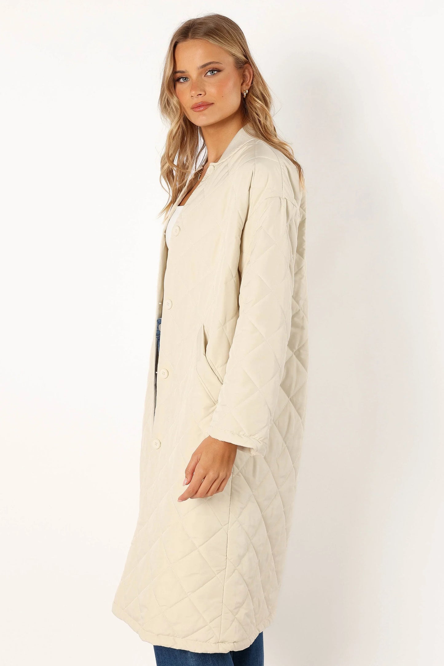 Clea Quilted Jacket Bone