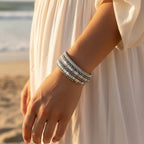 Boho Vintage Crystal Wrap Leather Bracelet