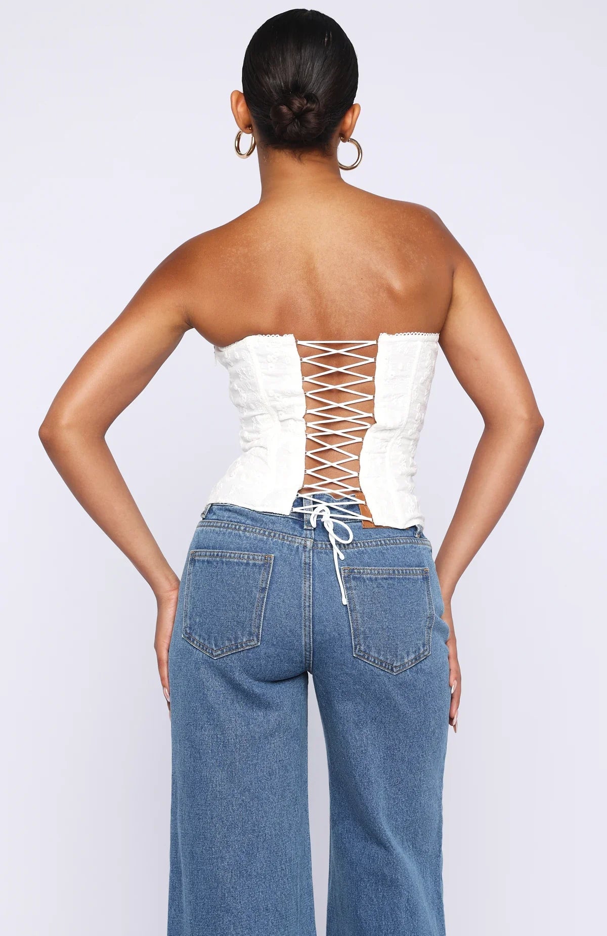 Snowdrop Strapless Bustier White