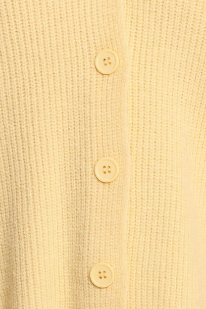Sybil Button Front Cardigan Butter Yellow