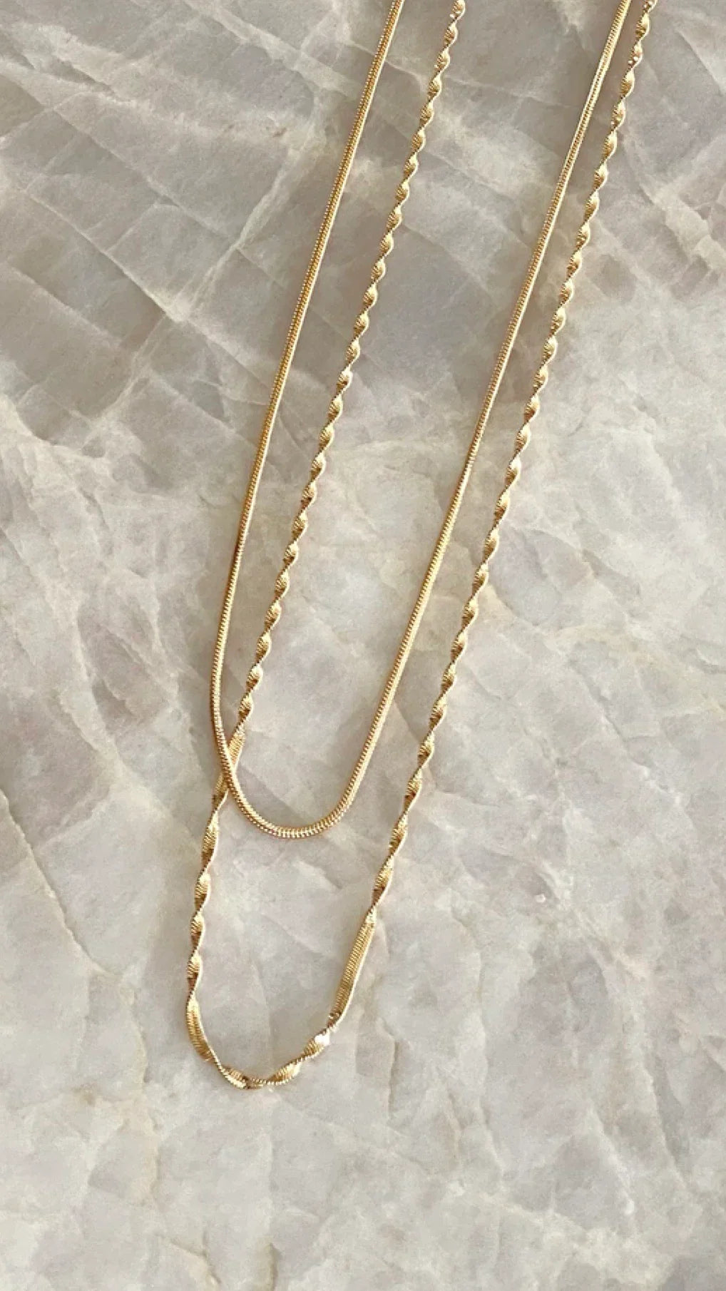 Sarah Twist Necklace Set Gold