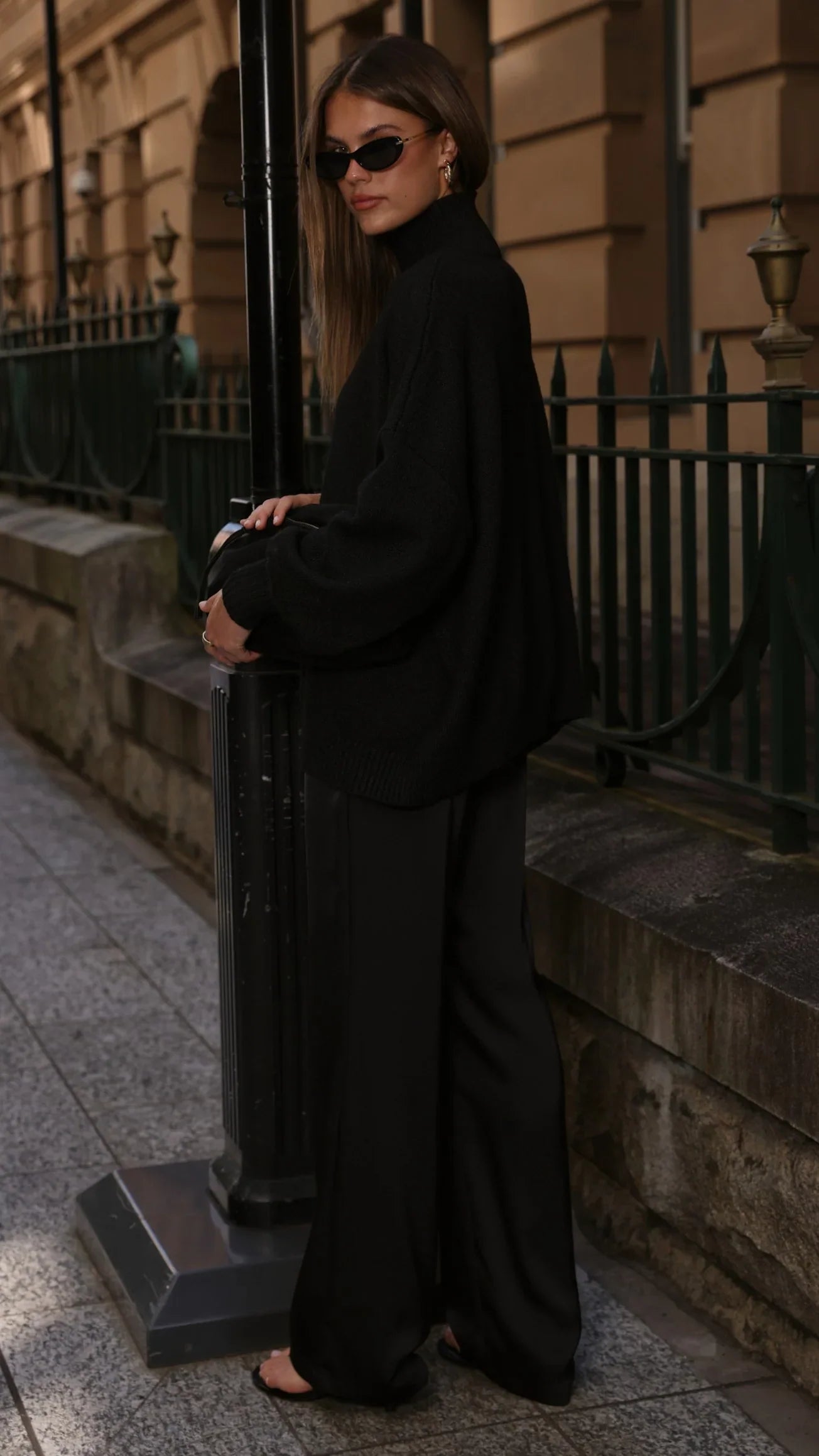 Imogen Button Pants Black