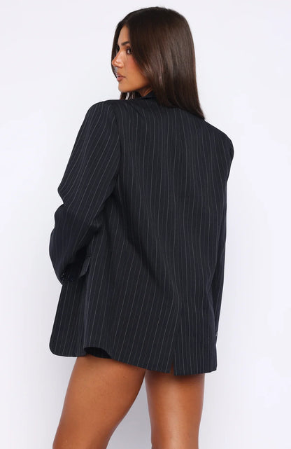 High Line Blazer Navy Pinstripe
