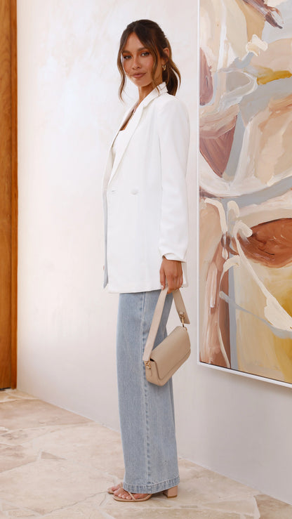 Hada Blazer White