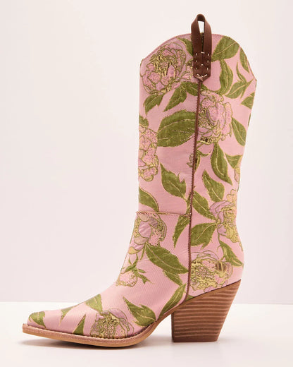 Petalina Floral Western Boots