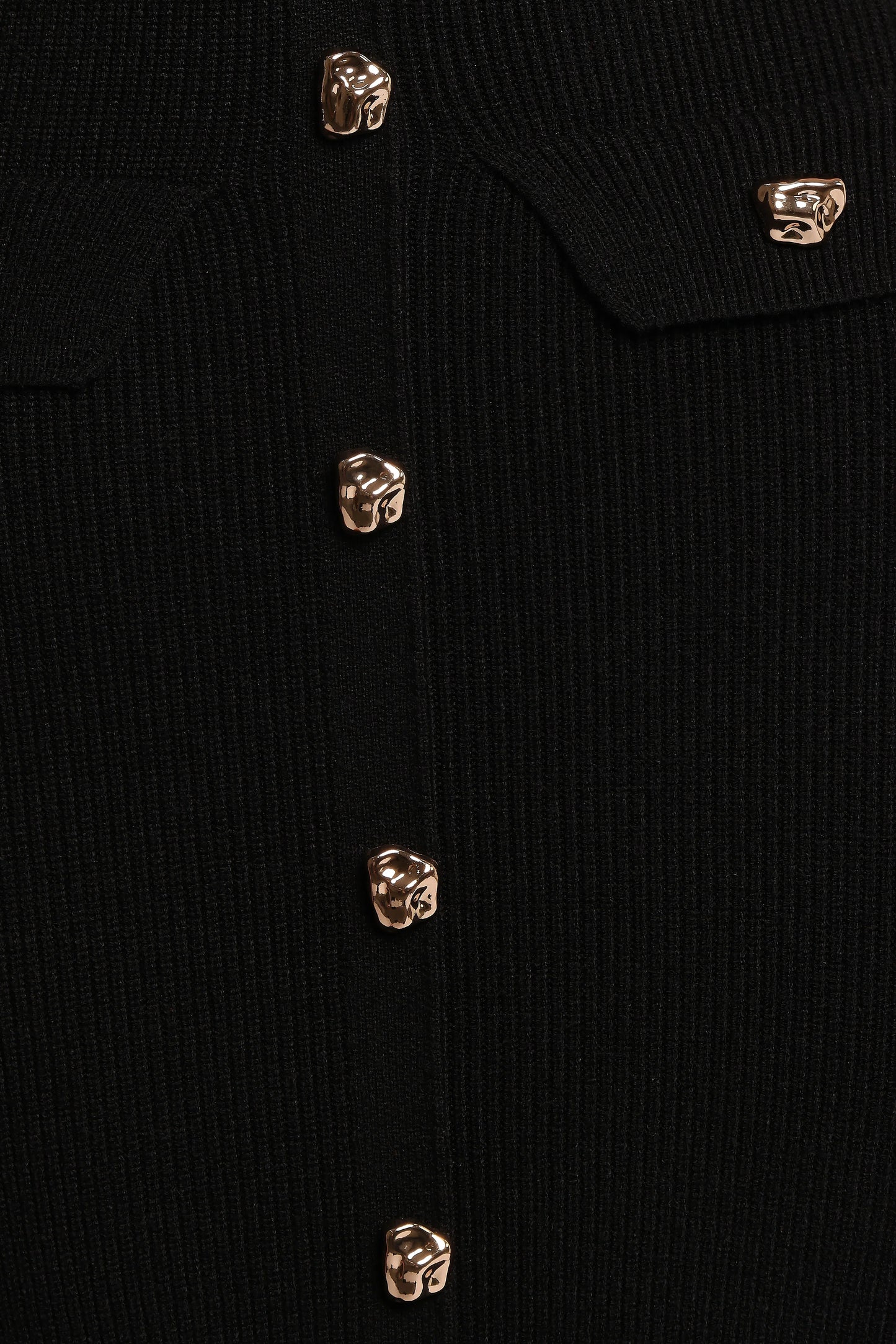 Aspen Button Up Knit Dress Black