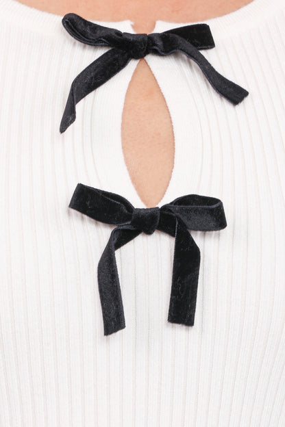 Elba Knit Top White