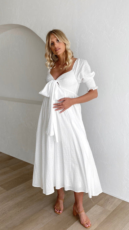 Cierra Midi Dress White