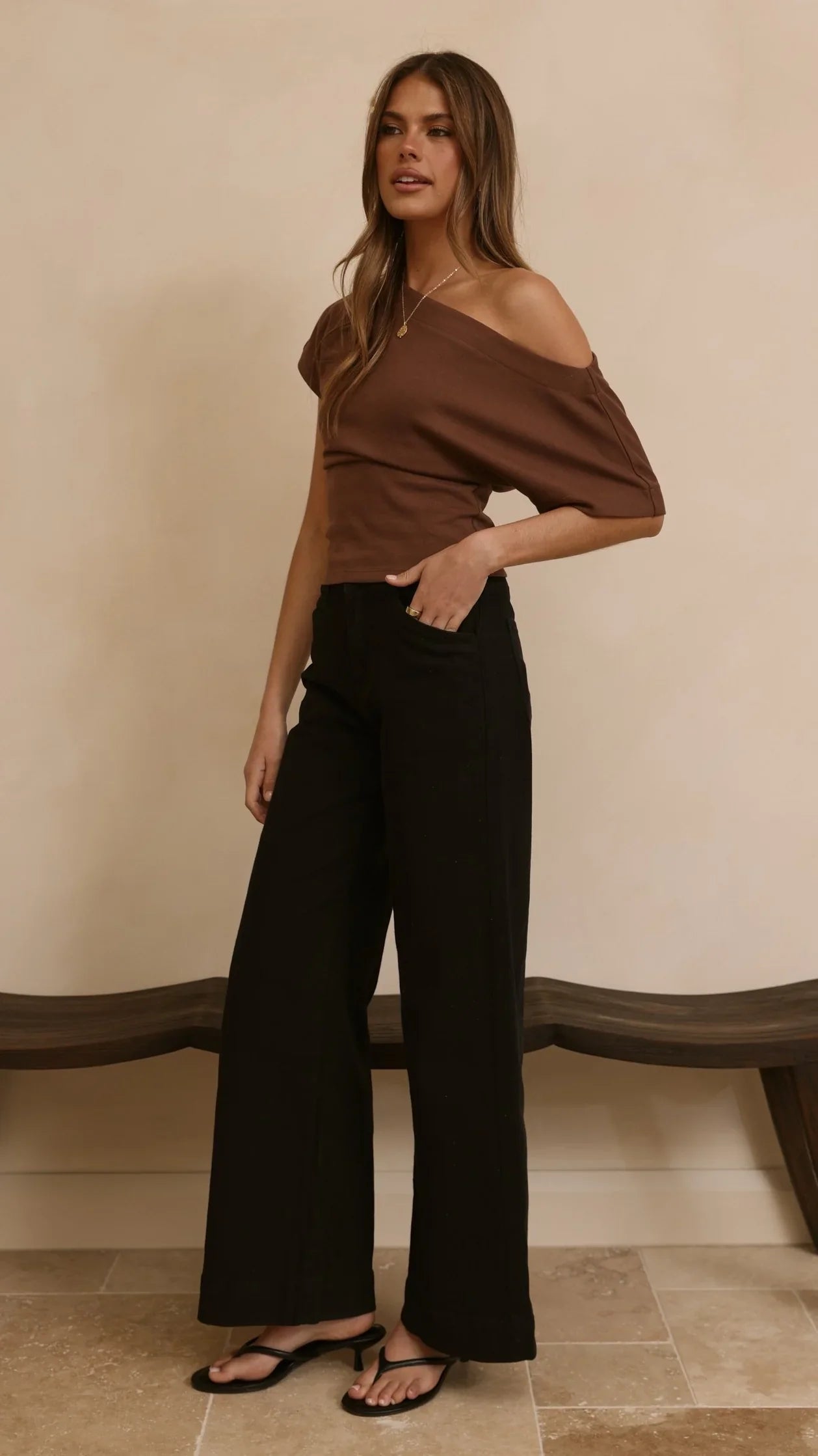 Zandra Wide Leg Jeans Black