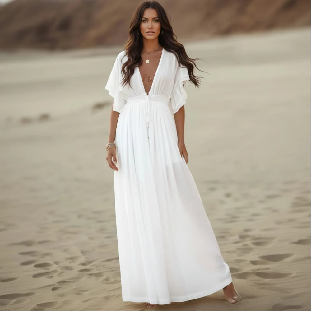 Boho Casual Summer Beach Cover Up Dress