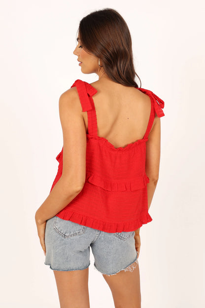 Avery Tiered Top Red