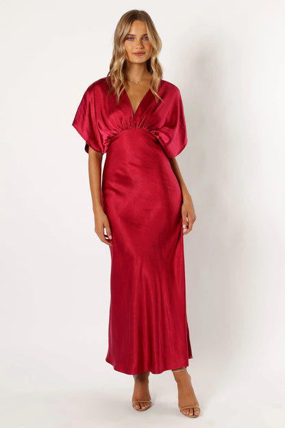 Ricki Maxi Dress Ruby Wine