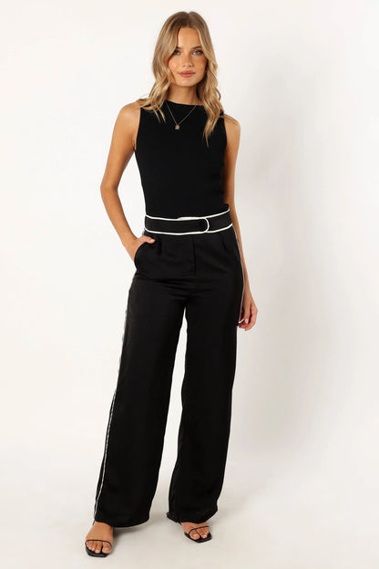 Uriah Wide Leg Pants Black