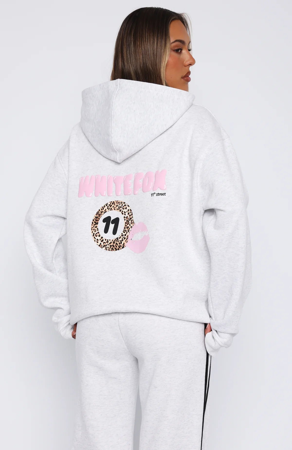 11th Street Shes So Lucky Oversized Hoodie Leopard Splice