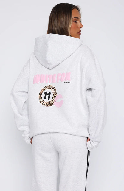 11th Street Shes So Lucky Oversized Hoodie Leopard Splice
