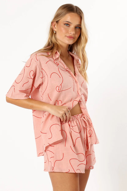 Darla Short Set Pink Swirl