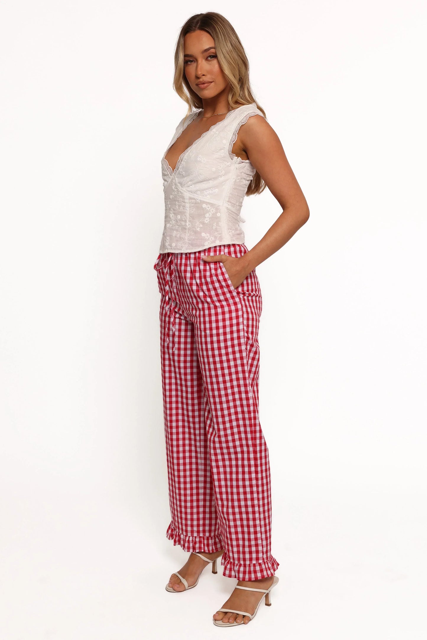 Marina Pant Red Gingham