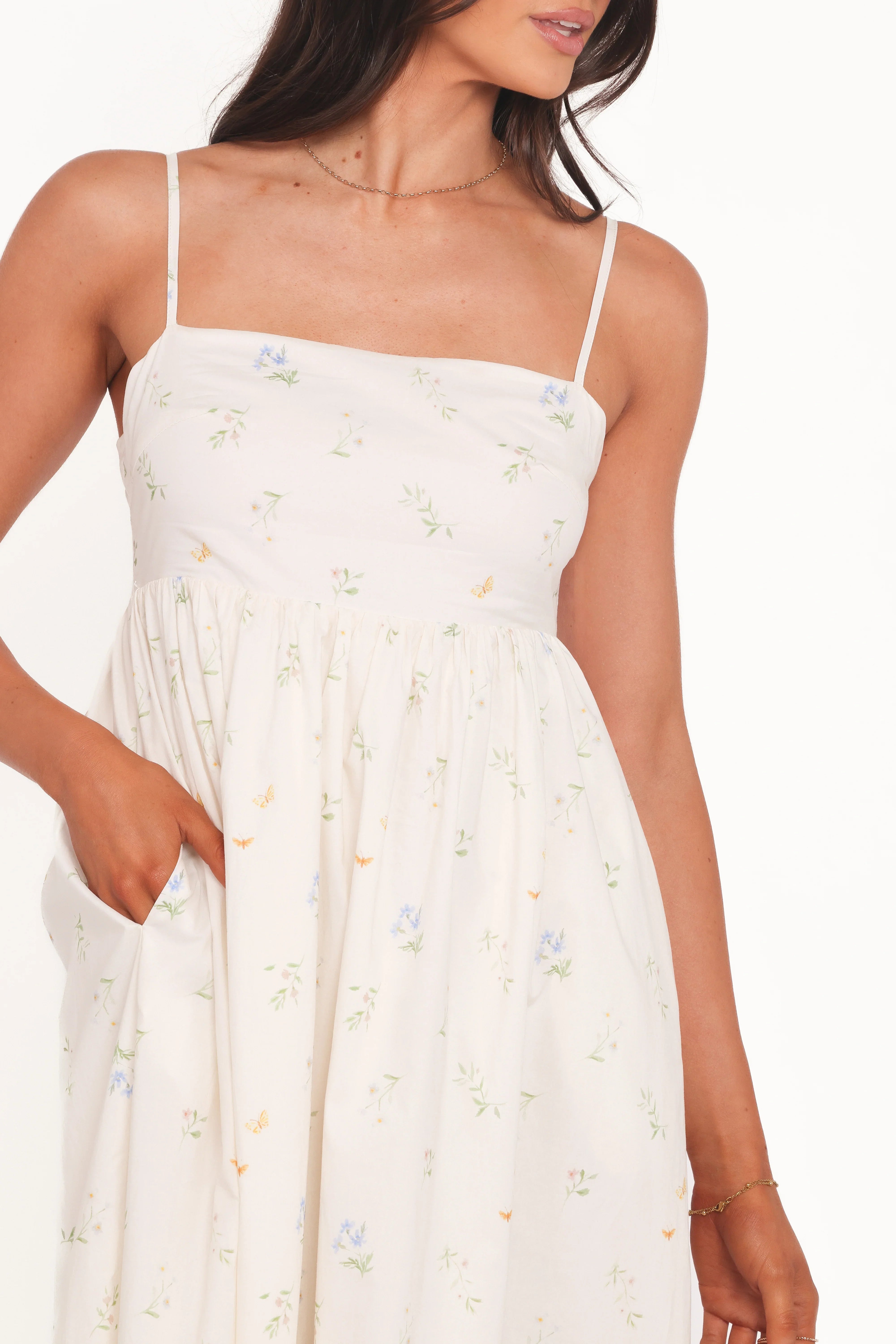 Odessa Maxi Dress White Floral