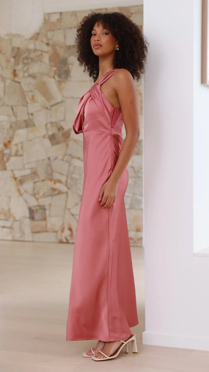 Greta Maxi Dress Baked Rose