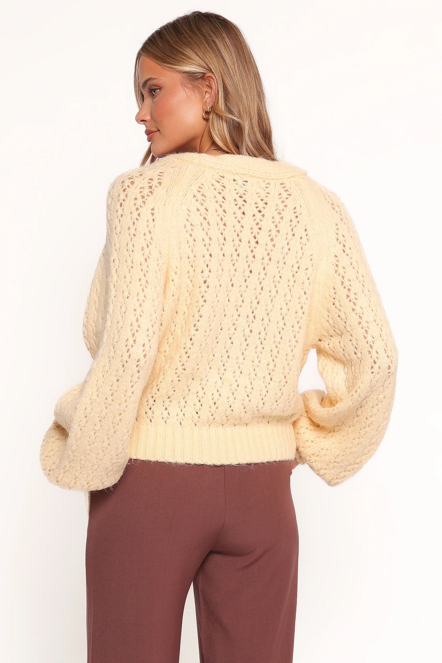 Etta Ballet Wrap Knit Sweater Butter