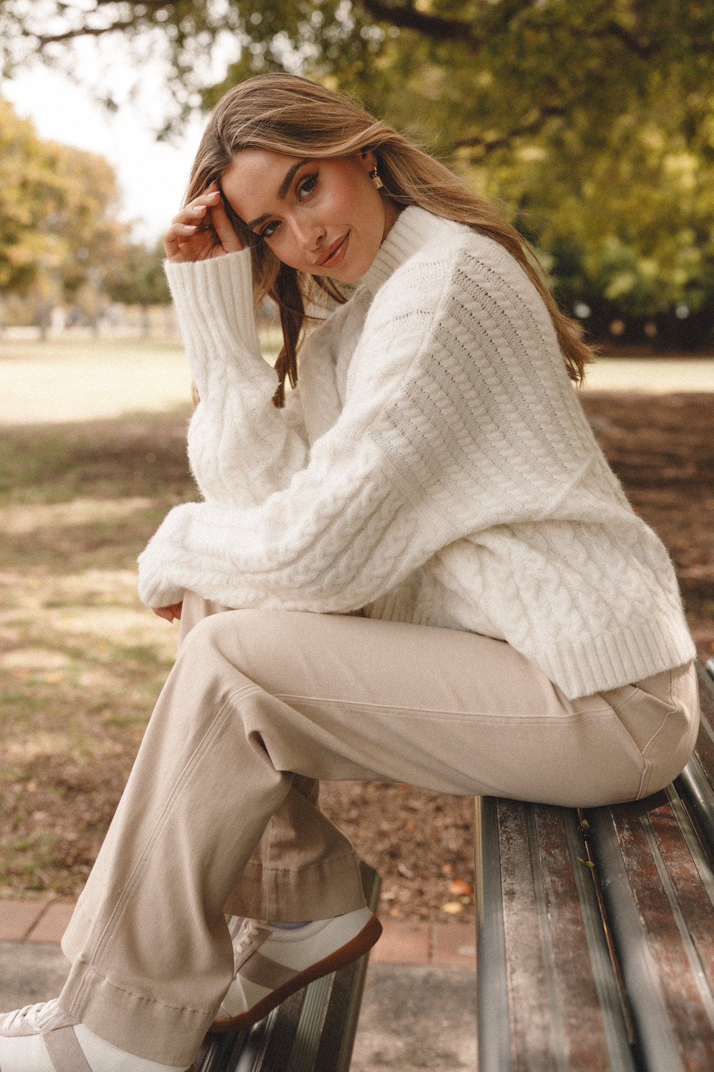 Nico Wide Leg Jean Beige