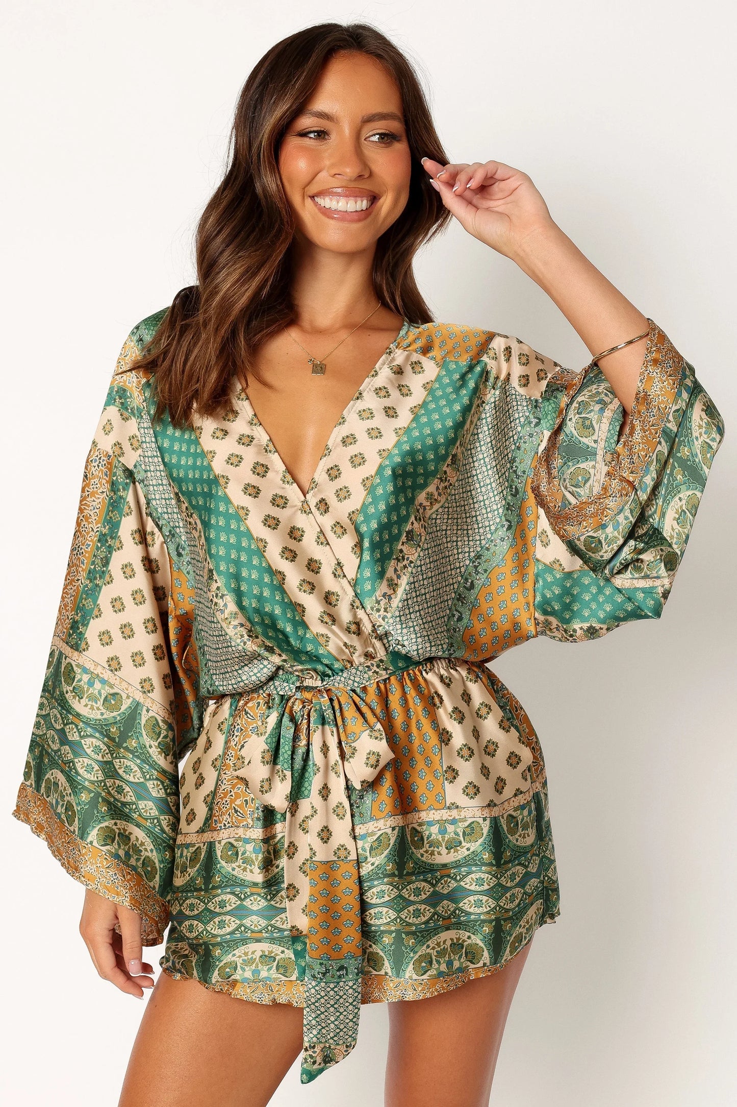 Elyse Romper Green