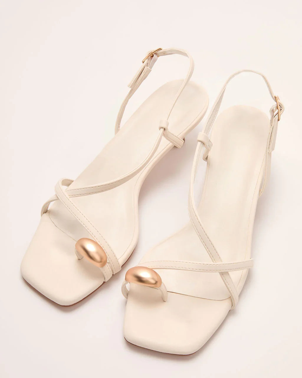 Solira Slingback Toe Ring Kitten Heels