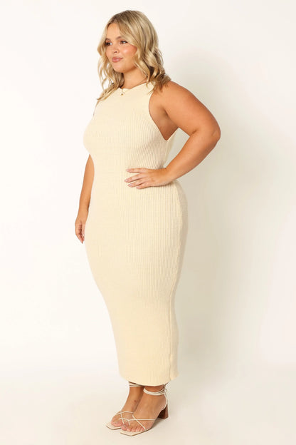 Nita Midi Dress Beige