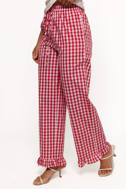 Marina Pant Red Gingham