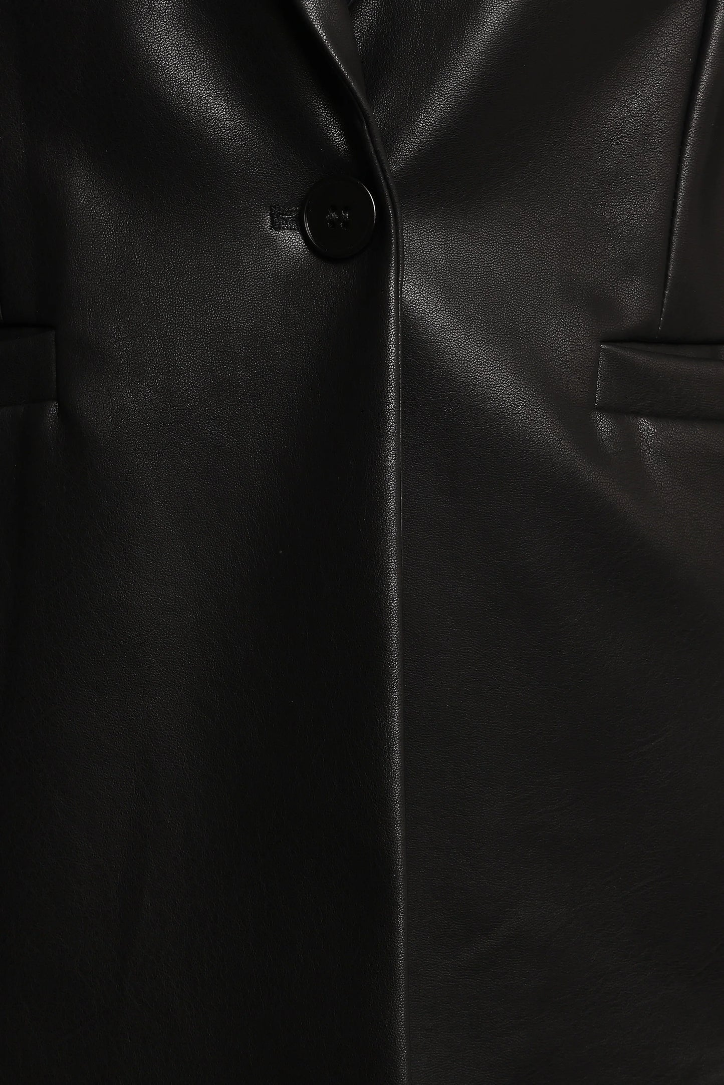 Jamie Faux Leather Blazer Black