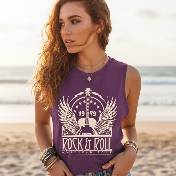 Rock and Roll Graphic Tank Top