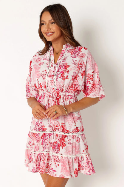 Sienna Long Sleeve Mini Dress Pink