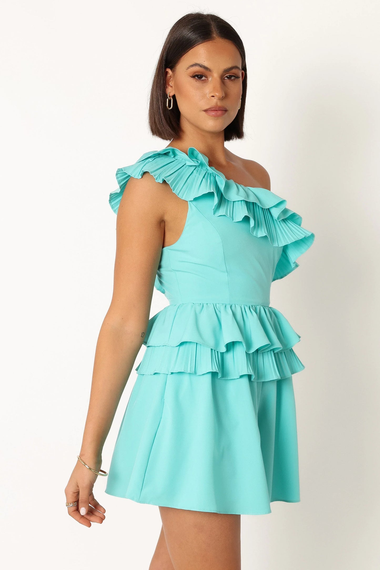 Rosewood One Shoulder Romper Blue