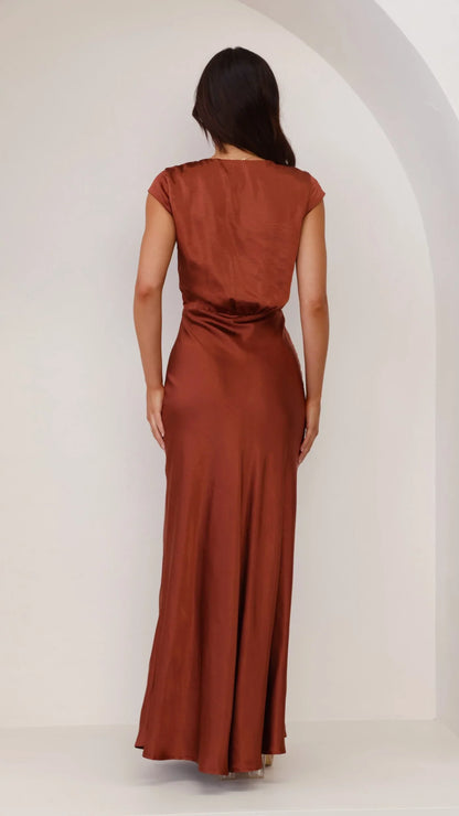 Selma Maxi Dress Rust