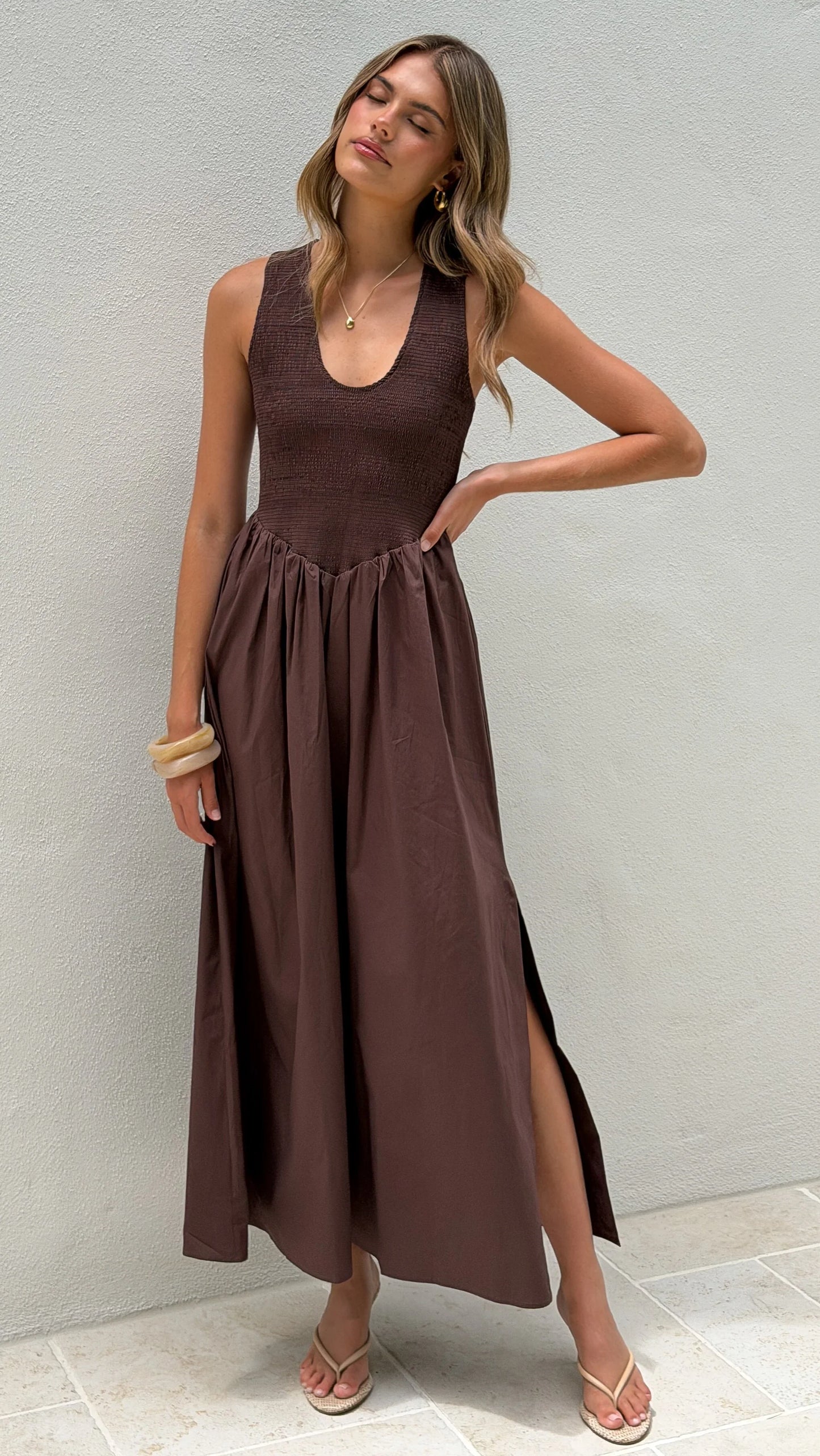 Amira Maxi Dress Chocolate