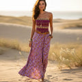 Boho Bandeau Maxi Dress with Pockets