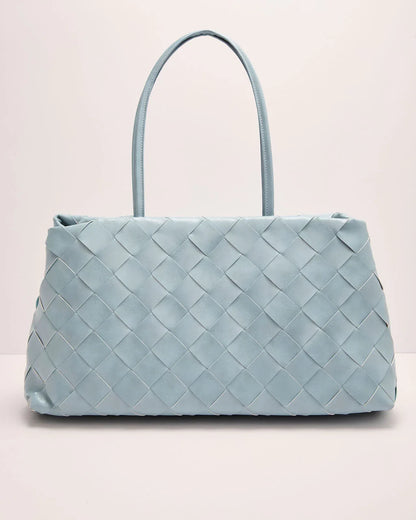 Christy Woven Vegan Leather Tote