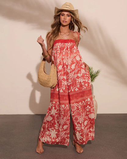 Island Frequency Floral Print Jumpsuit