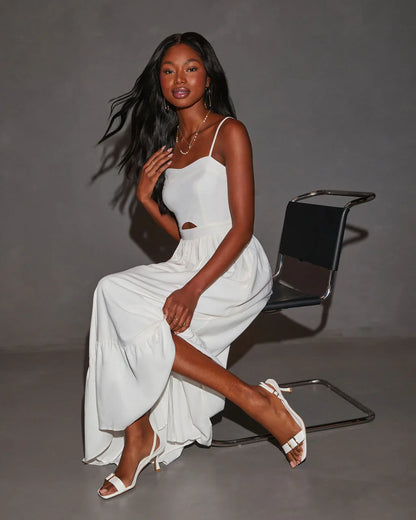 Eleanor A Line Front Cutout Maxi Dress